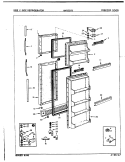 FREEZER DOOR Diagram and Parts List for NNS228JA 8L37A Maytag Refrigerator