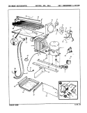 UNIT COMPARTMENT & SYSTEM Diagram and Parts List for DNT22K9LA 9A98A Admiral Refrigerator