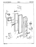 FREEZER DOOR Diagram and Parts List for DNS24H9A 7L46A Admiral Refrigerator