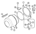 TUMBLER Diagram and Parts List for CDE7000W  Crosley Dryer