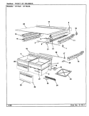 CHEST OF DRAWERS Diagram and Parts List for NT19L9 CA61A Admiral Refrigerator
