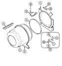 TUMBLER (AAx) Diagram and Parts List for LDGA400AAM  Admiral Dryer