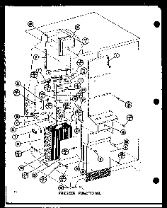 Freezer Functional Diagram and Parts List for IMP2800A-P77314-1W  Amana Refrigerator