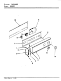 CONTROL PANEL (ORIGINAL) Diagram and Parts List for GDGM253A  Maytag Dryer