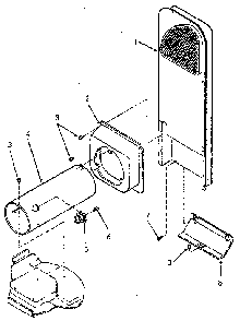 Heater Box Diagram and Parts List for NG4619W53721  Speed Queen Dryer