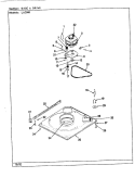 BASE & DRIVE (REV. G - L) Diagram and Parts List for LA2000  Admiral Washer