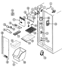 FREEZER COMPARTMENT Diagram and Parts List for RSDA228AAE  Admiral Refrigerator