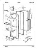 FRESH FOOD DOOR Diagram and Parts List for NDNS249GZA 7L36A Maytag Refrigerator