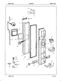 FREEZER DOOR Diagram and Parts List for NDNS249GZA 7L36A Maytag Refrigerator