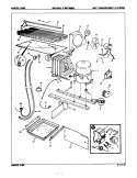 UNIT COMPARTMENT & SYSTEM Diagram and Parts List for DNT18H9 7B18A Admiral Refrigerator