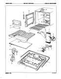 FREEZER COMPARTMENT Diagram and Parts List for DNT18H9 7B18A Admiral Refrigerator