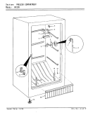 FREEZER COMPARTMENT Diagram and Parts List for UF130 V5ZUF0 Admiral Freezer