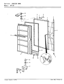 FREEZER DOOR Diagram and Parts List for UF130 V5ZUF0 Admiral Freezer