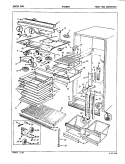 FRESH FOOD COMPARTMENT Diagram and Parts List for NT23B8SVA 5A78A Admiral Refrigerator
