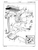 UNIT COMPARTMENT & SYSTEM Diagram and Parts List for NT19B8VA 7A27A Admiral Refrigerator