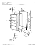 FREEZER DOOR Diagram and Parts List for UF180 V5ZU30 Admiral Freezer