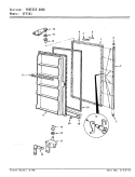 FREEZER DOOR Diagram and Parts List for UFF181 V5ZU30 Admiral Freezer