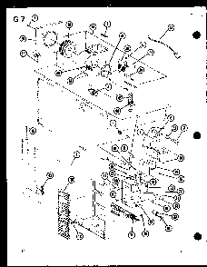 Blower/capacitor/wiring Diagram and Parts List for MVH-9T P75409-1M Amana Microwave