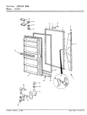 FREEZER DOOR Diagram and Parts List for UF210 V5ZU30 Admiral Freezer
