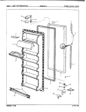 FRESH FOOD DOOR Diagram and Parts List for NNS207JA 8L34A Maytag Refrigerator