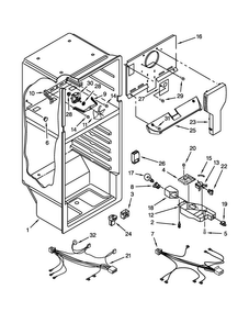Liner Parts Diagram and Parts List for A8TXNGFBW01  Amana Refrigerator
