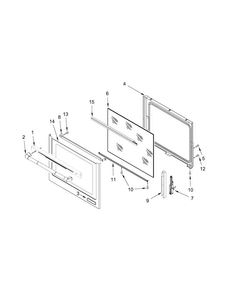 Door Parts Diagram and Parts List for JIS1450DP0  Jenn-Air Range