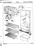 FRESH FOOD COMPARTMENT Diagram and Parts List for CNT17R4A 8A02A Crosley Refrigerator