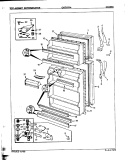 DOORS Diagram and Parts List for CNT17R4 8A02B Crosley Refrigerator