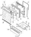 DOOR / DRAWER Diagram and Parts List for CRGA650AAL  Admiral Range