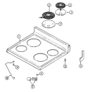 MAIN TOP Diagram and Parts List for CREA450ACW  Admiral Range