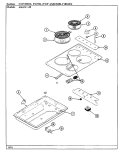 CONTROL PANEL / TOP ASSY. / BODY Diagram and Parts List for A86LW-1-R  Admiral Cooktop
