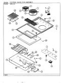 CONTROL PANEL / TOP ASSY. Diagram and Parts List for A89L-4-R  Admiral Cooktop