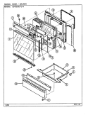 DOOR / DRAWER Diagram and Parts List for A3478XRA-N  Admiral Range