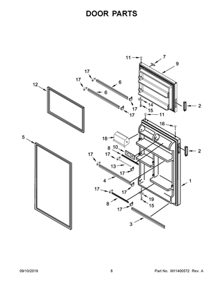 Part Location Diagram of W11318226 Whirlpool NAMEPLATE
