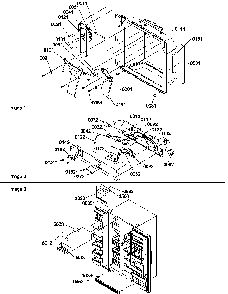 Ice & Water Cavity, Electronic Bracket,& Toe Grille Diagram and Parts List for SRD27S4E-P1190306WE  Amana Refrigerator