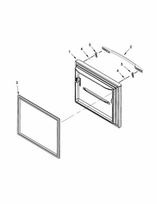 Freezer Door Parts Diagram and Parts List for MBF2258XEW6  Maytag Refrigerator