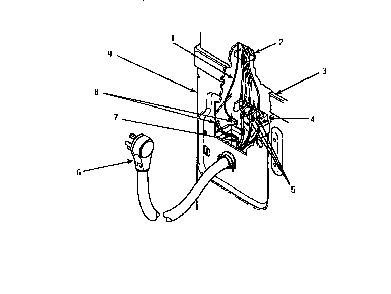Power Cord Diagram and Parts List for CE4307W P1163513WW Amana Dryer