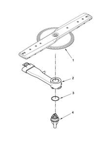 Lower Washarm Parts Diagram and Parts List for MDC4809PAW1  Maytag Dishwasher