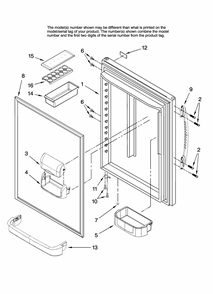Refrigerator Door Parts Diagram and Parts List for GB6525PEAS10  Maytag Refrigerator