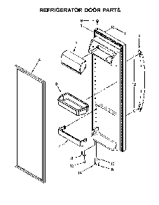 Refrigerator Door Parts Diagram and Parts List for 10641179710  Kenmore Refrigerator