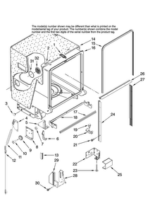 Tub And Frame Parts Diagram and Parts List for MDB8951BWB41  Maytag Dishwasher