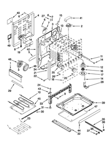Chassis Parts Diagram and Parts List for MES5875BAS21  Maytag Range
