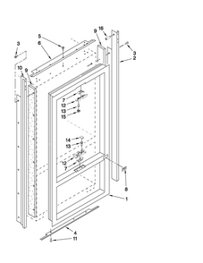 Cabinet And Breaker Trim Parts Diagram and Parts List for JF42SSFXDA00  Jenn-Air Refrigerator