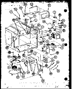Transformer/capacitor/motor Diagram and Parts List for RS60 P76695-5M Amana Microwave