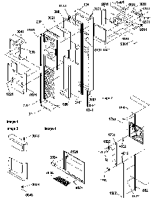 Fz Door Diagram and Parts List for SCD25TW-P1190422WW  Amana Refrigerator