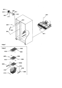 Fr. Shelves/lights Diagram and Parts List for SZD26VE-P1315207WE  Amana Refrigerator