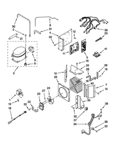 Upper Unit Parts Diagram and Parts List for JS42SEDUDW01  Jenn-Air Refrigerator
