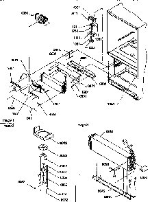 Evaporator And Freezer Control Diagram and Parts List for 67275-P1311001WE  Amana Refrigerator