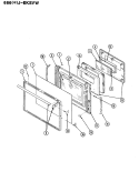 DOOR Diagram and Parts List for 686AJ-EKSVW  Admiral Range