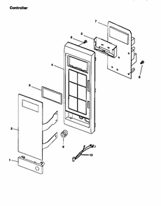 Control Panel Diagram and Parts List for FW116T-P1178804M  Amana Microwave